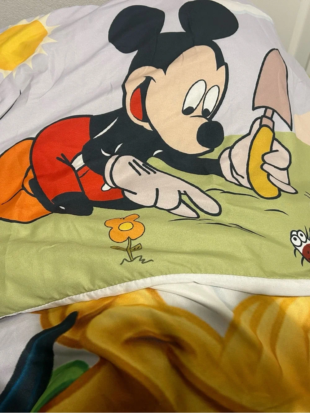 Disney Mickey & Pluto Kids Sheet Set - Green/Yellow/Red/Black
